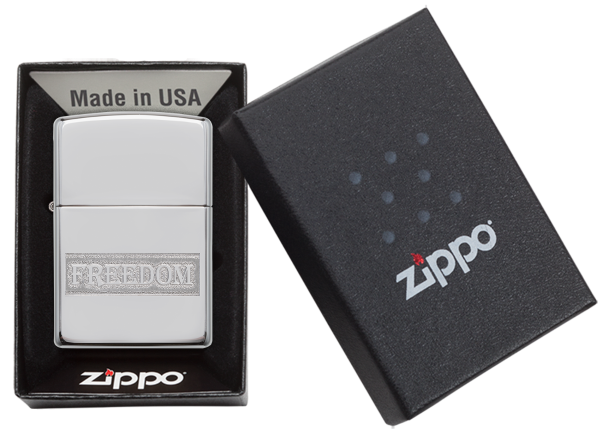 zippo 49129 Etched Freedom Design