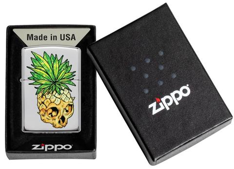 zippo 49241 Leaf Skull Pineapple Design